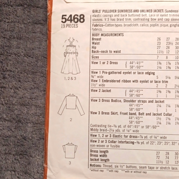 1982 Girls Cinderella Simplicity Pattern Size 12, Vintage Sundress & Jacket - Picture 8 of 8